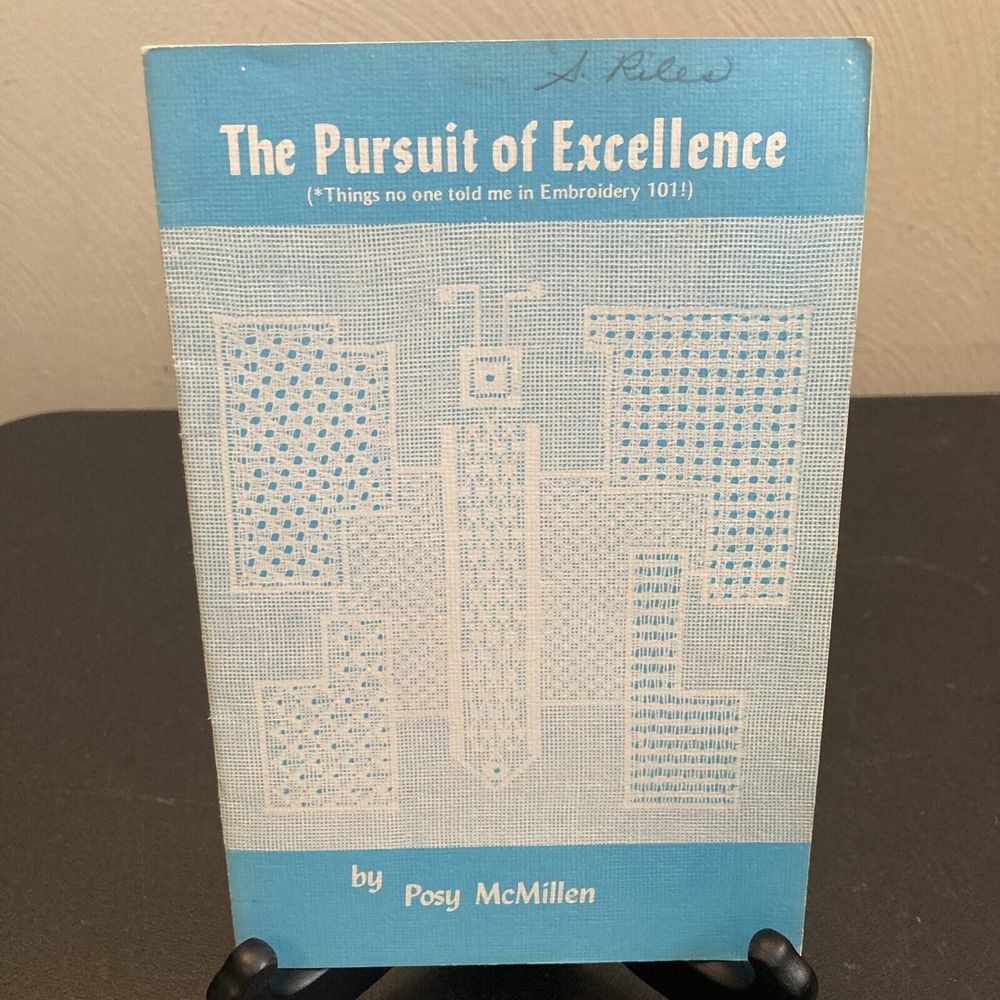Rare Embroidery Book Pursuit of Excellence‎ Posy McMillen Diagonal Tent Stitch